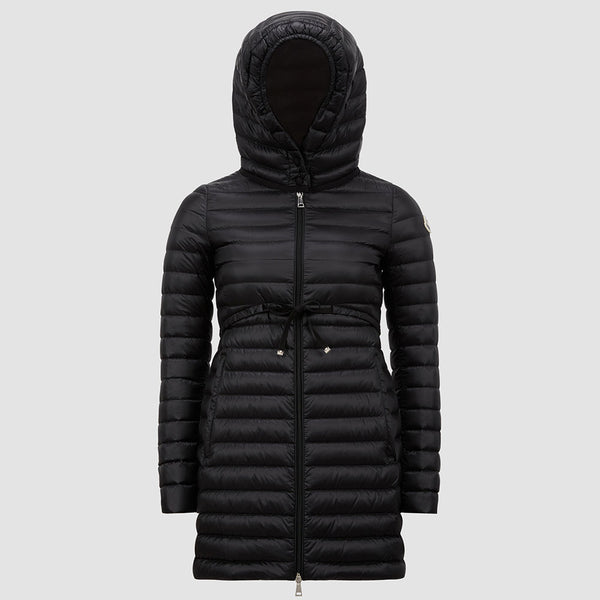 BARBEL HOODED FIT & FLARE LONG DOWN JACKET