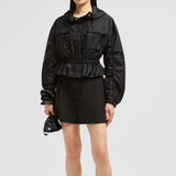 CURTON HOODED PEPLUM JACKET