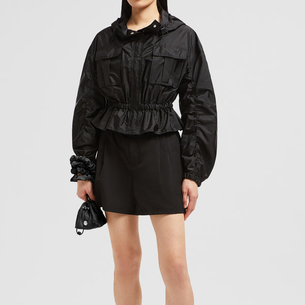 CURTON HOODED PEPLUM JACKET