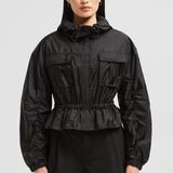CURTON HOODED PEPLUM JACKET