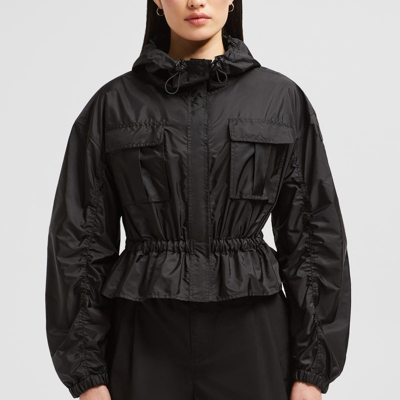 CURTON HOODED PEPLUM JACKET