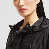 CURTON HOODED PEPLUM JACKET