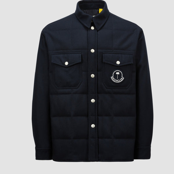 MONCLER X PALM ANGELS WOOL FLANNEL SHIRT