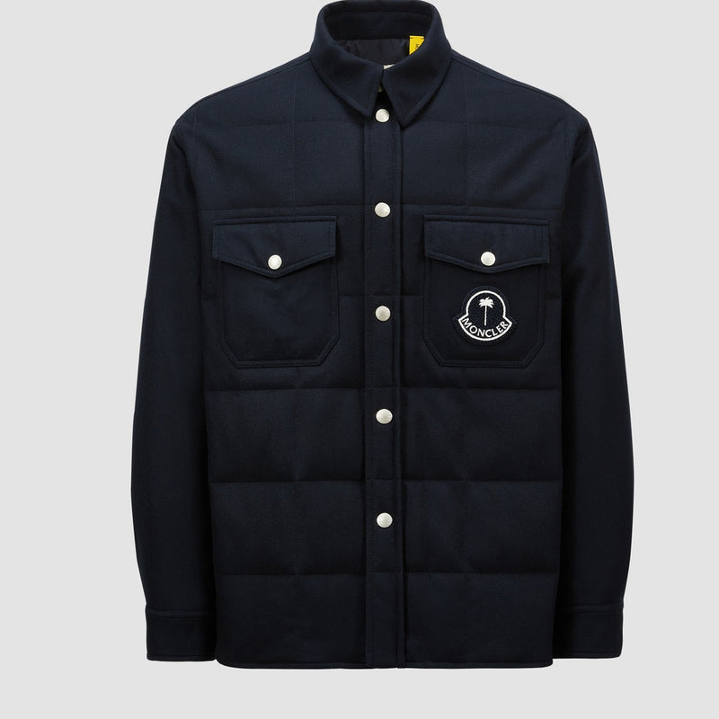 MONCLER X PALM ANGELS WOOL FLANNEL SHIRT