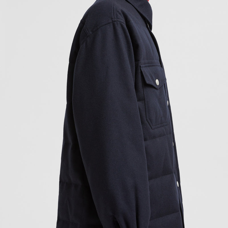 MONCLER X PALM ANGELS WOOL FLANNEL SHIRT