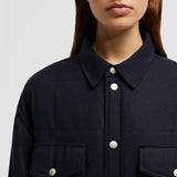 MONCLER X PALM ANGELS WOOL FLANNEL SHIRT