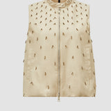 GRUILLY BEADED COTTON GILET