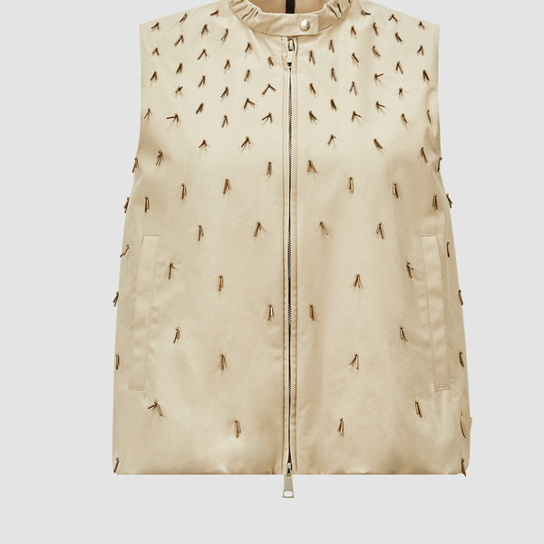 GRUILLY BEADED COTTON GILET