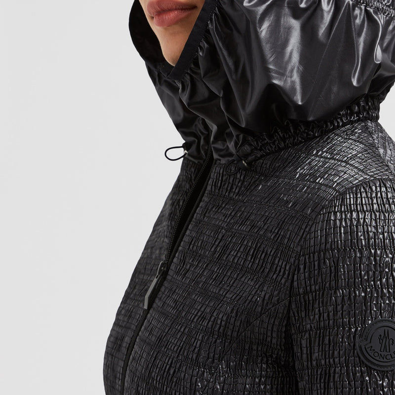 YVILLE HOODED RUCHED WINDBREAKER