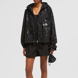 LANDAL SEQUIN-EMBROIDERED HOODED JACKET