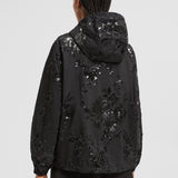 LANDAL SEQUIN-EMBROIDERED HOODED JACKET