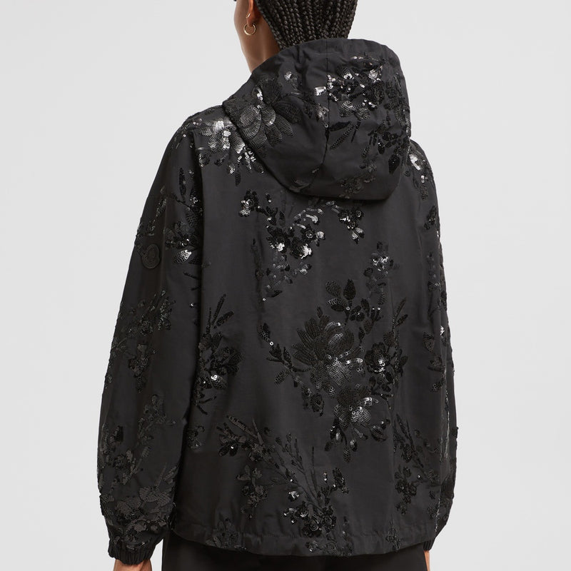 LANDAL SEQUIN-EMBROIDERED HOODED JACKET