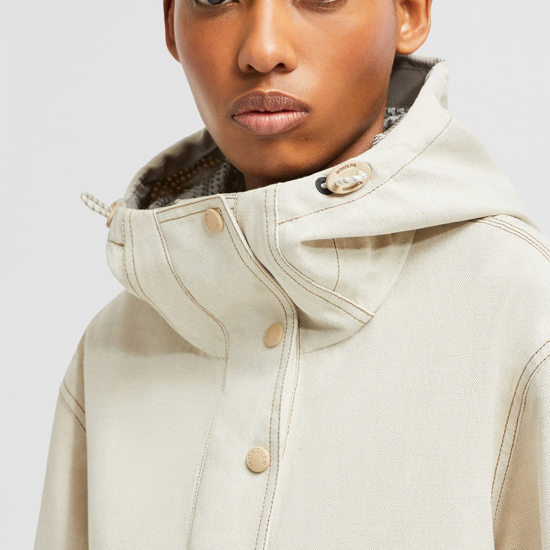 TARKINE HOODED COTTON & LINEN FIELD JACKET
