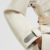 TARKINE HOODED COTTON & LINEN FIELD JACKET