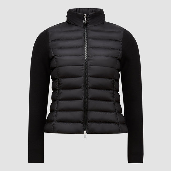 PADDED WOOL ZIP-UP CARDIGAN