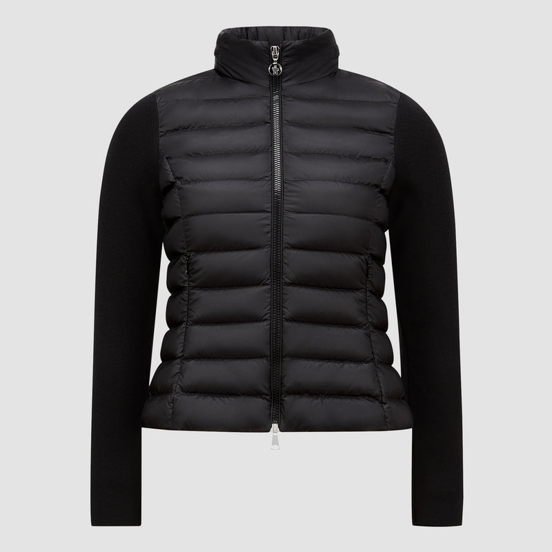 PADDED WOOL ZIP-UP CARDIGAN