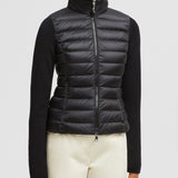 PADDED WOOL ZIP-UP CARDIGAN