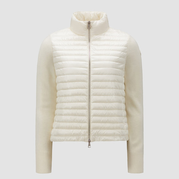 PADDED WOOL ZIP-UP CARDIGAN