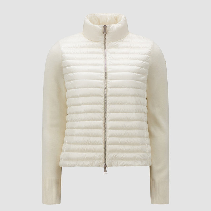 PADDED WOOL ZIP-UP CARDIGAN