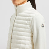 PADDED WOOL ZIP-UP CARDIGAN