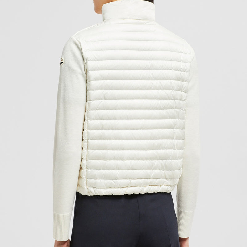 PADDED WOOL ZIP-UP CARDIGAN