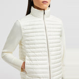PADDED WOOL ZIP-UP CARDIGAN