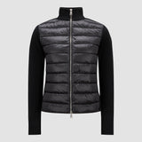 PADDED WOOL ZIP-UP CARDIGAN