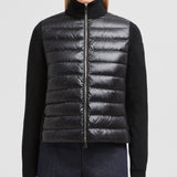 PADDED WOOL ZIP-UP CARDIGAN