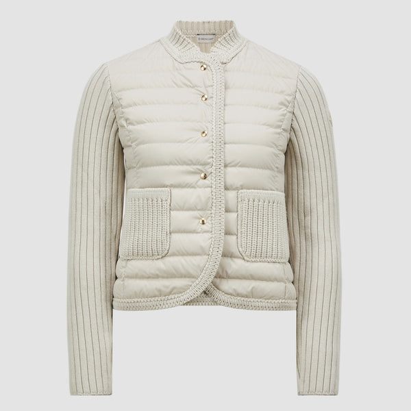 PADDED WOOL CARDIGAN