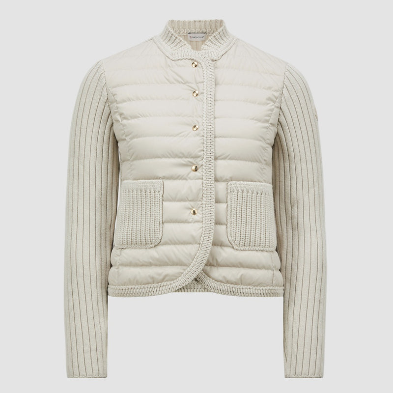PADDED WOOL CARDIGAN