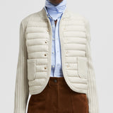 PADDED WOOL CARDIGAN