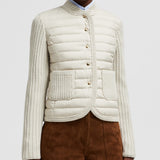 PADDED WOOL CARDIGAN