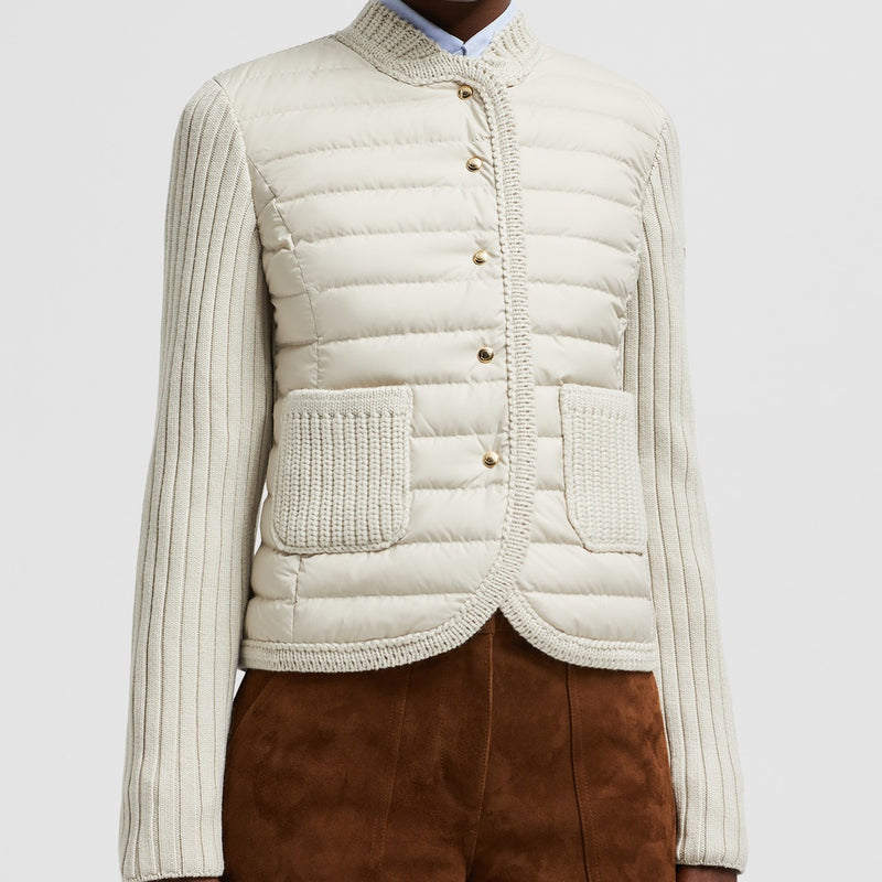 PADDED WOOL CARDIGAN