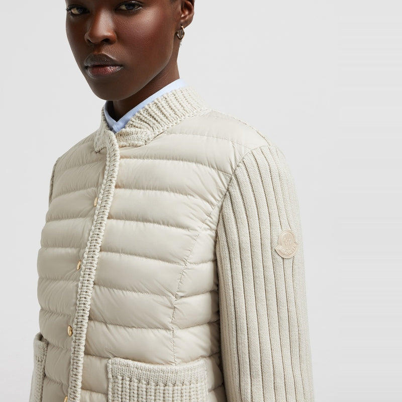 PADDED WOOL CARDIGAN