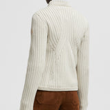 PADDED WOOL CARDIGAN