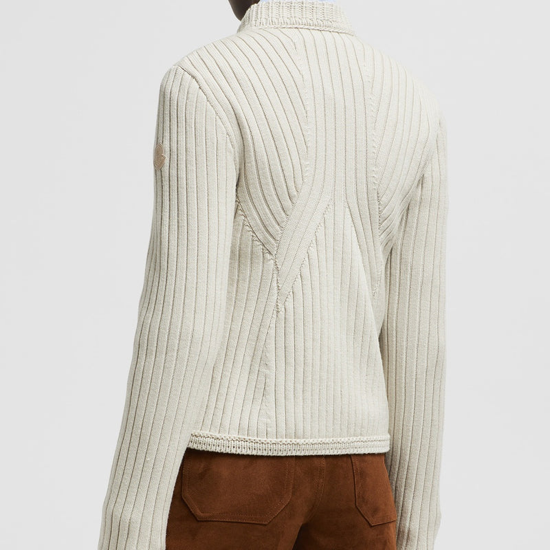 PADDED WOOL CARDIGAN