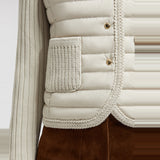 PADDED WOOL CARDIGAN