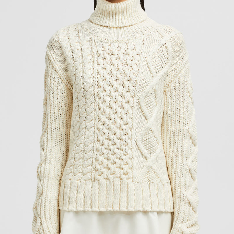 WOOL POLO NECK JUMPER