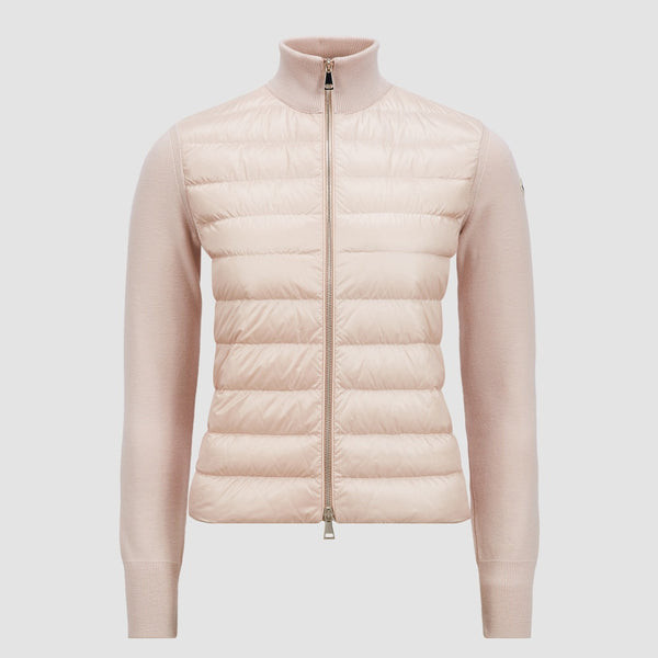 PADDED WOOL ZIP-UP CARDIGAN