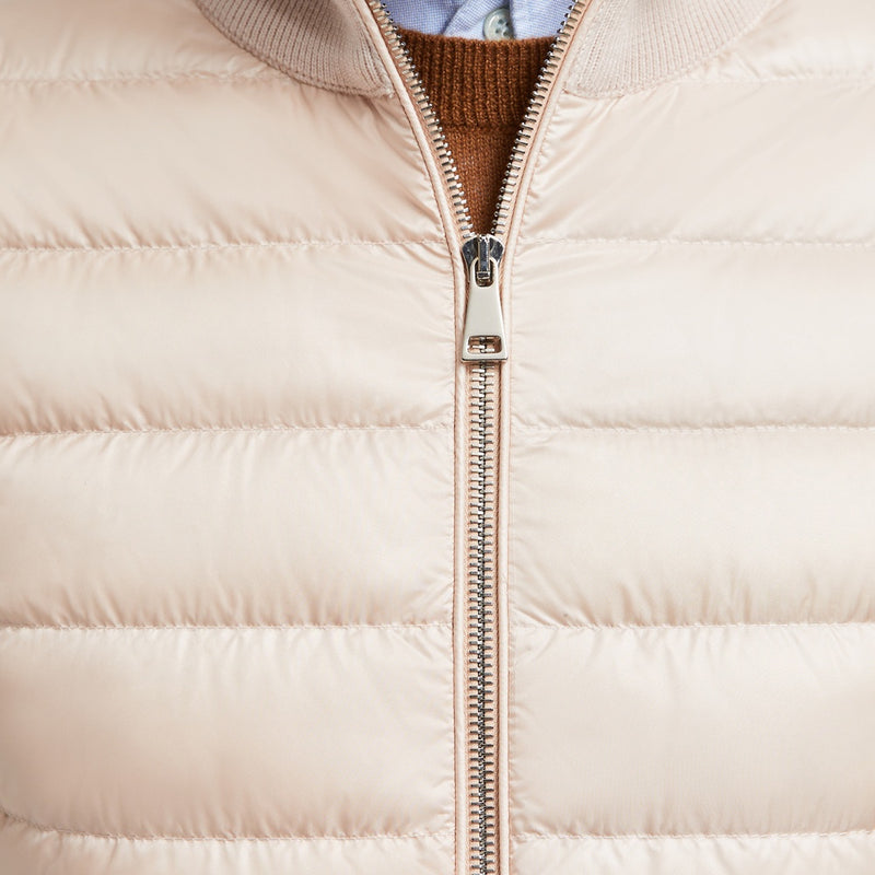PADDED WOOL ZIP-UP CARDIGAN