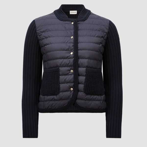 PADDED WOOL CARDIGAN