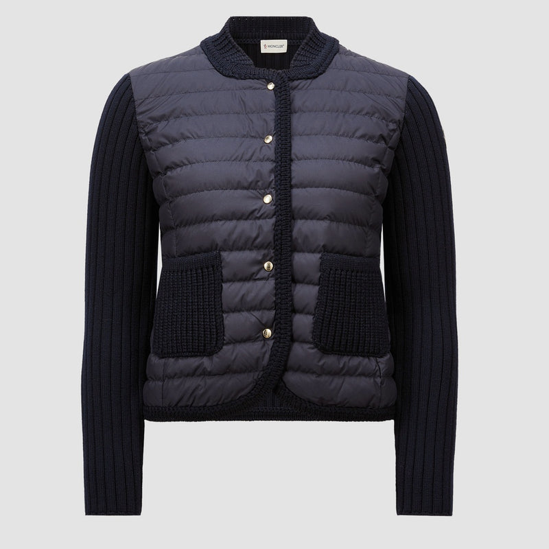 PADDED WOOL CARDIGAN