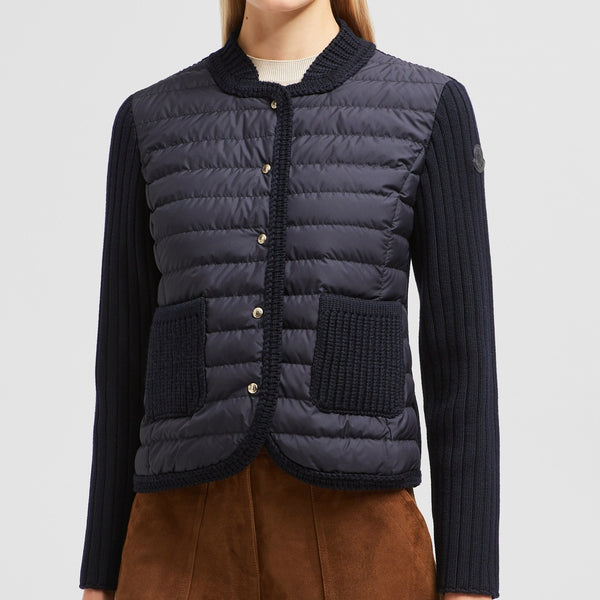 PADDED WOOL CARDIGAN