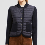 PADDED WOOL CARDIGAN