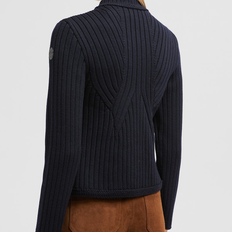 PADDED WOOL CARDIGAN