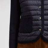 PADDED WOOL CARDIGAN