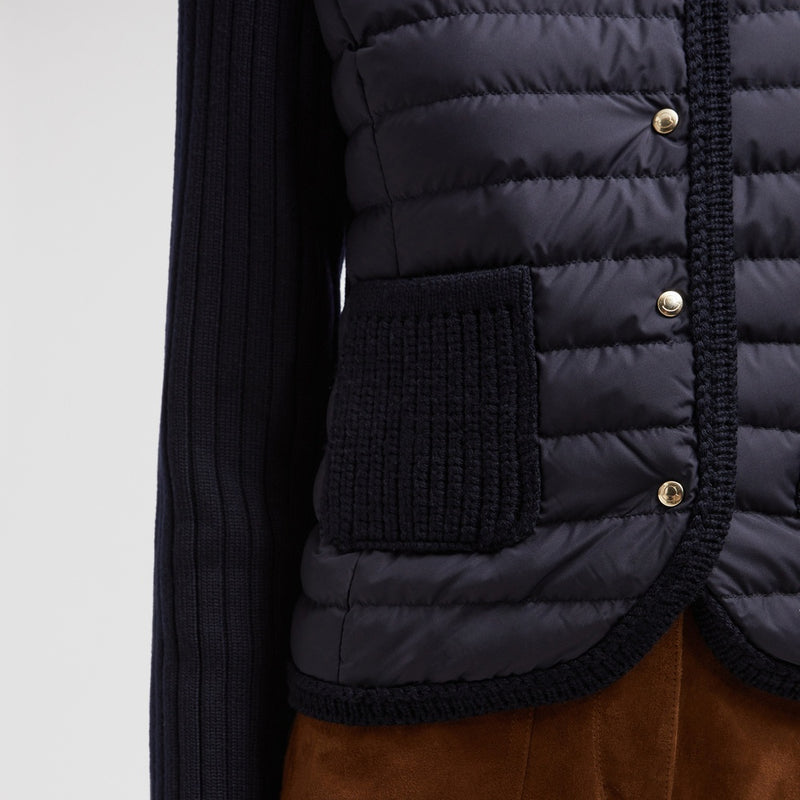 PADDED WOOL CARDIGAN