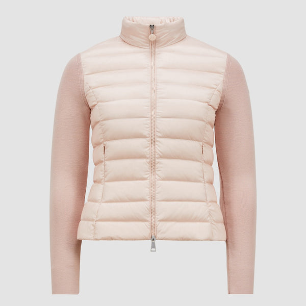 PADDED WOOL ZIP-UP CARDIGAN