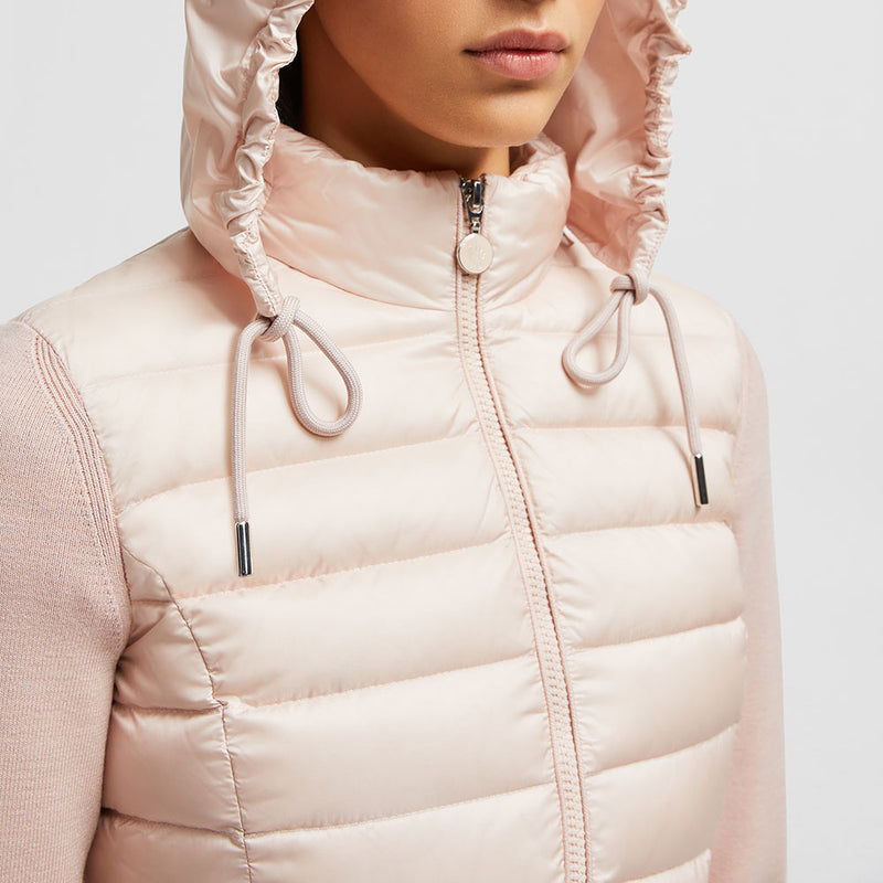 PADDED WOOL ZIP-UP CARDIGAN