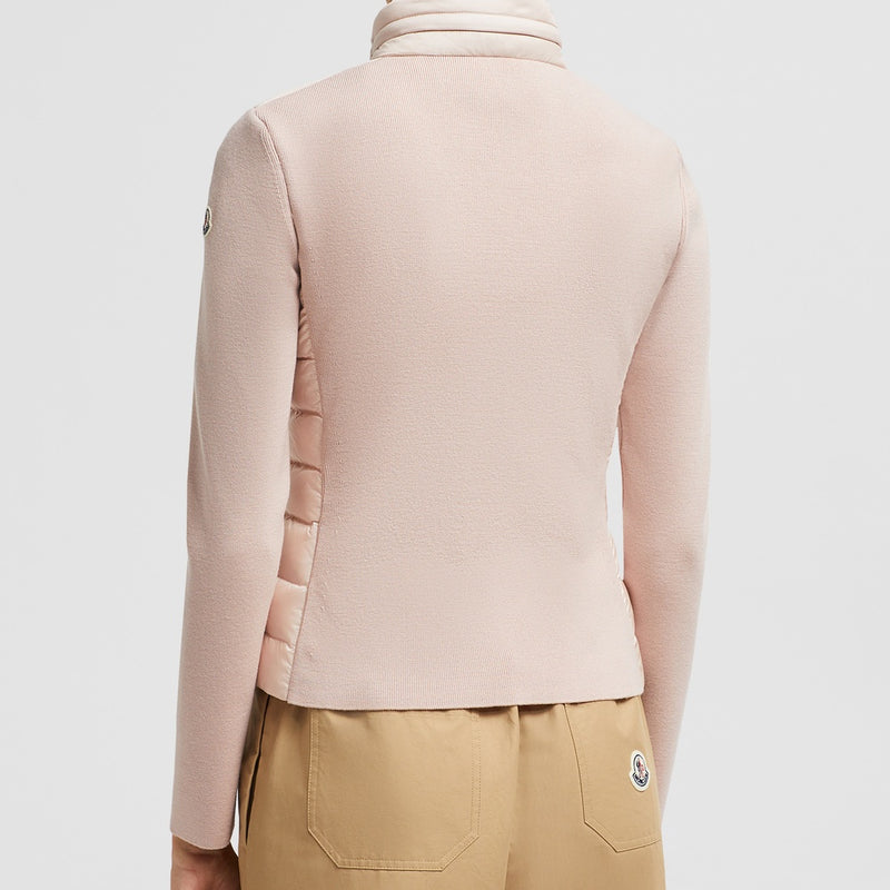 PADDED WOOL ZIP-UP CARDIGAN